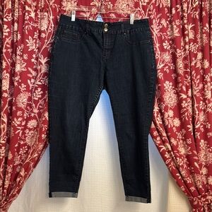 Royalty For Me Dark Indigo Ankle Jeans
